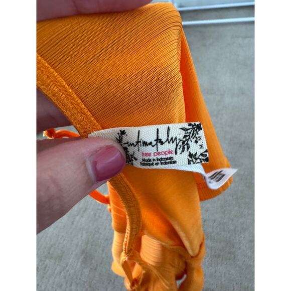 Free People Intimately Free Call It Crop Top Orange Medium - Picture 5 of 5